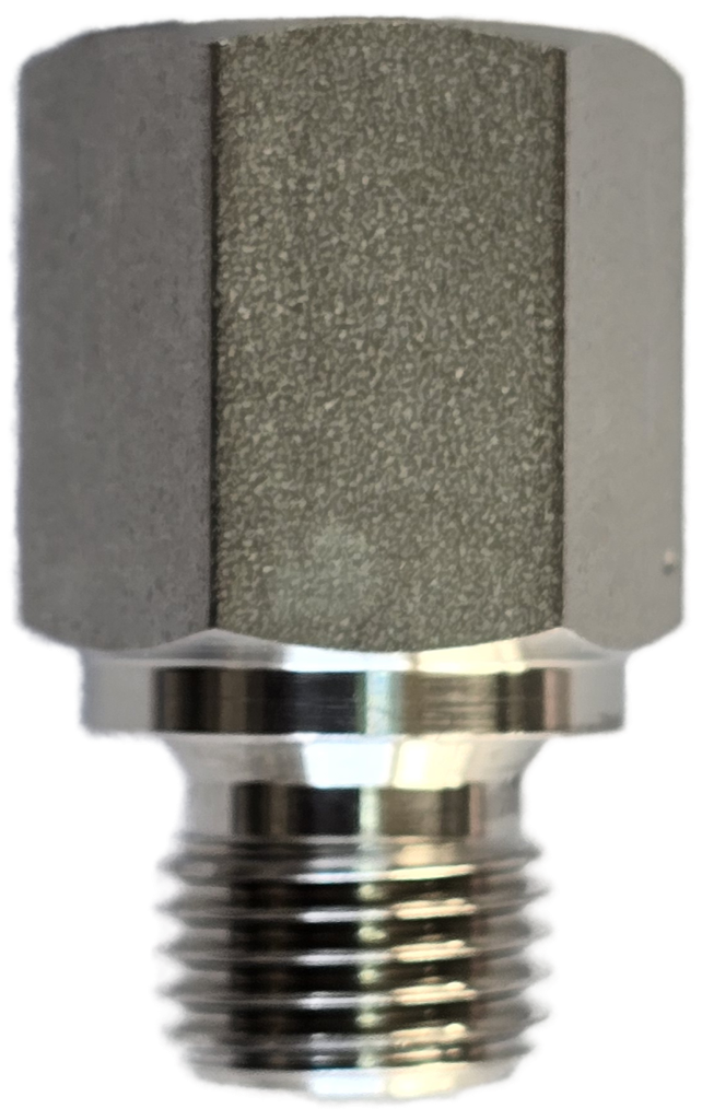 Adapter, RVS, NPT1/4" (i) x G1/4" (u, hol) - ingangsadapter