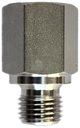 Adapter, RVS, NPT1/4" (i) x G1/4" (u, hol) - ingangsadapter