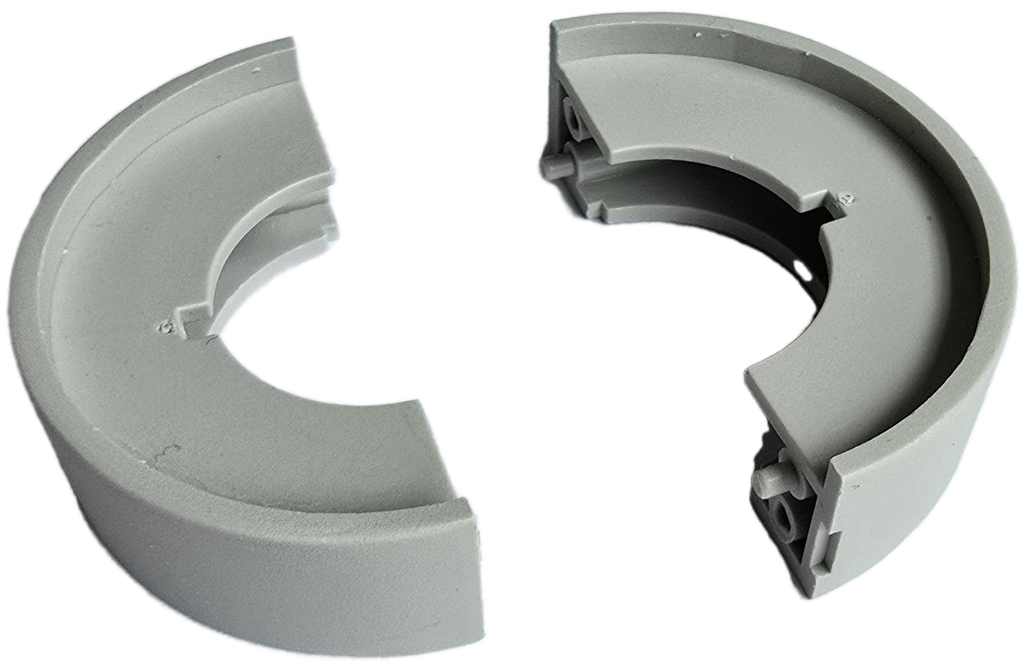 Kapje, EM15/EE15, grijs, "halve maan" (per stuk)