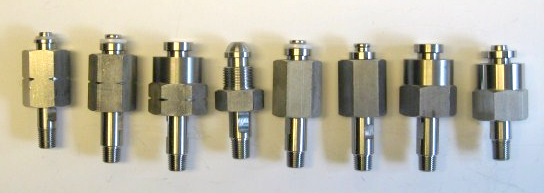 Cilinderaansluiting, RVS, NEN3268, pen 1/4"NPT(u), Zeskant