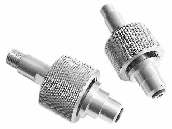 Cilinderaansluiting, Messing-verchroomd, CEN, pen 1/4"NPT(u), Handwartel