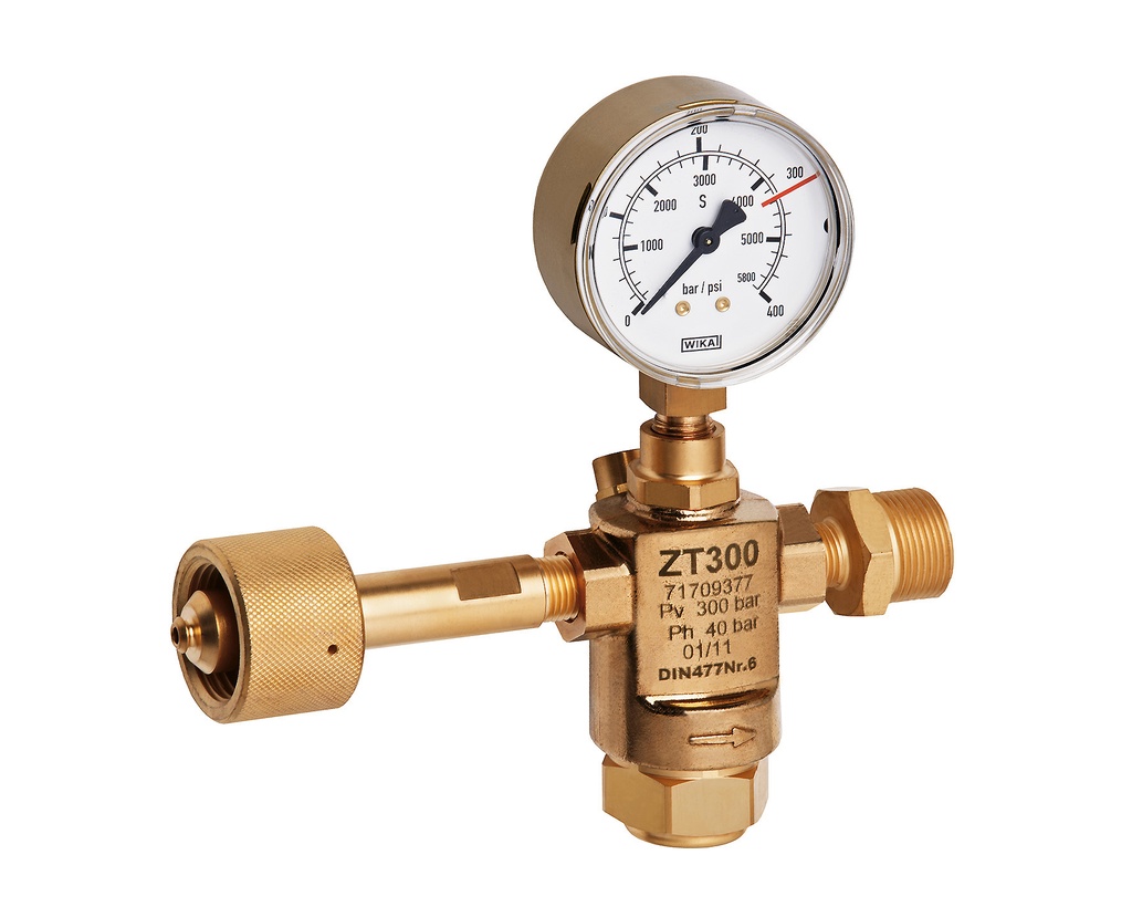 Drukregelaar, ZT300, Messing, 300bar bundels