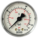 Manometer verchroomd, 50 mm, achteraansluiting