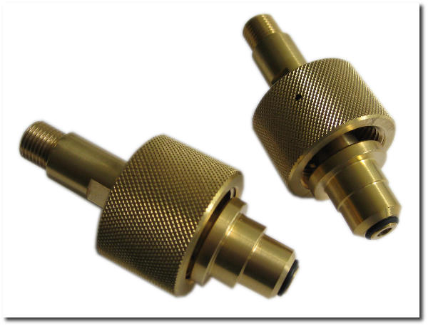 Cilinderaansluiting, Messing, CEN, Pen G1/4"(u,hc), Handwartel