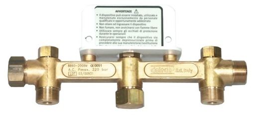 Medische manifold voor 3 cilinders