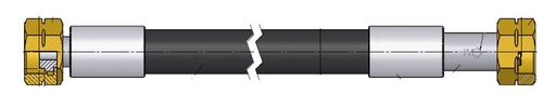 Gasslang voor acetyleen, DN12, G3/4 x 1/4"NPT