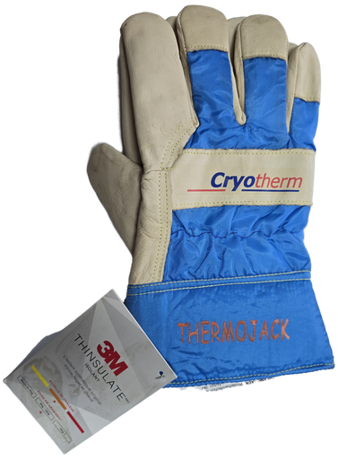 [0794111] Leren veiligheidshandschoenen met Cryotherm logo, per paar